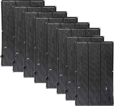 Aysolar 100W 12V Solarpanel Flexibel ETFE, 100Wp, 8 Stück, 800Wp