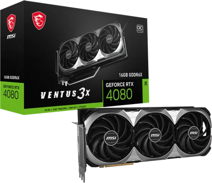 MSI GeForce RTX 4080 Ventus 3X E 16G OC, 16GB GDDR6X, HDMI, 3x DP