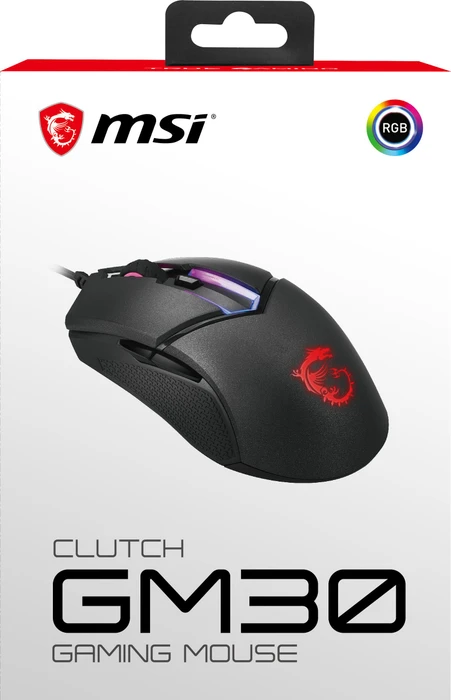 MSI Clutch GM30 Gaming Mouse schwarz, USB