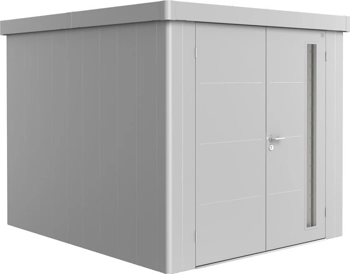 Biohort Neo 3B Gerätehaus mit Doppeltür silber-metallic