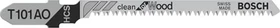 Bosch Professional T101AO HCS Clean for Wood Stichsägeblatt, 83mm, 3 Stück