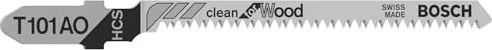 Bosch Professional T101AO HCS Clean for Wood Stichsägeblatt, 83mm, 3 Stück