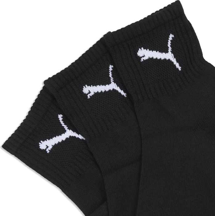Puma Kurze Crew Socken schwarz, 3 Paare