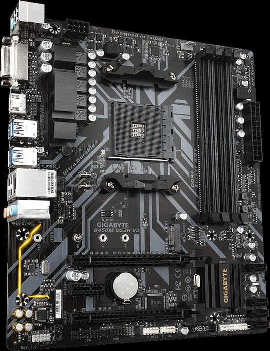 GIGABYTE B450M DS3H V2 (AMD AM4)