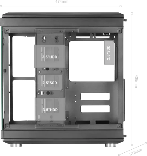 Mars Gaming MC-3TR, rot, Glasfenster
