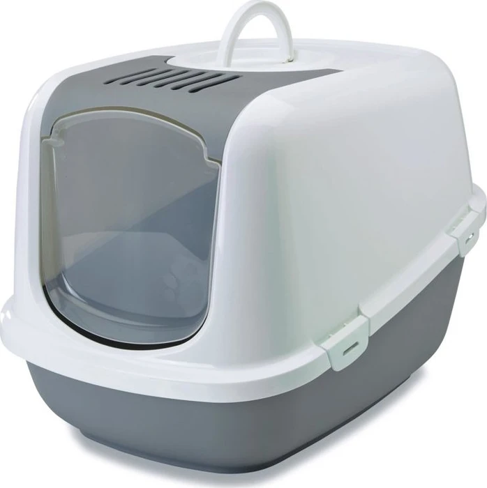 Petgard Nestor Jumbo Katzentoilette XXL, grau/weiß
