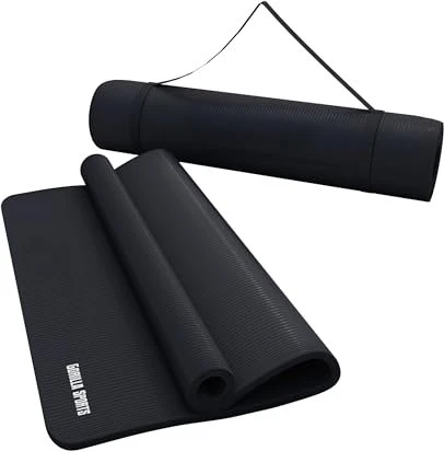 Gorilla Sports 190x60cm Yogamatte schwarz