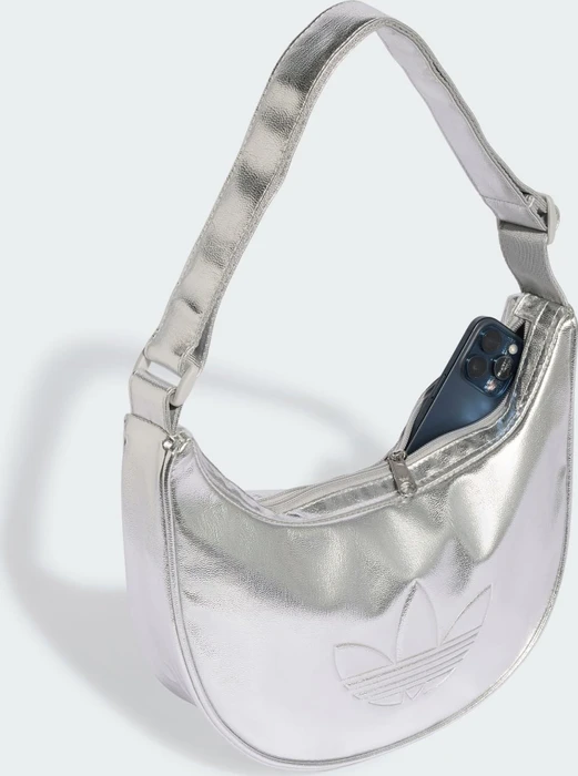 adidas Adicolor Metallic-PU Half Moon Schultertasche silver metallic