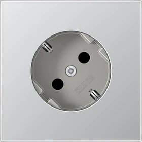 Jung Serie LS Steckdose Metallausführung 45° 16A 250V, aluminium