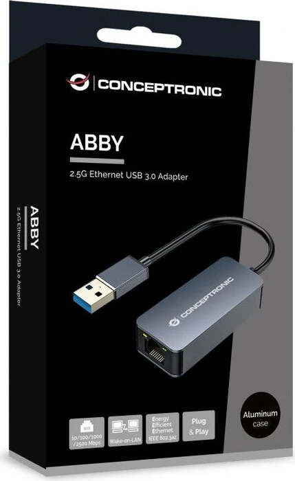 Conceptronic 2.5G-Ethernet-Adapter, USB-A 3.0 [Stecker]