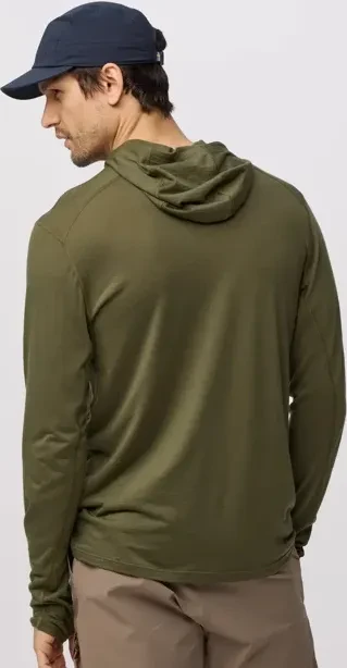 Fjällräven Abisko Wool Hoodie Funktionsshirt langarm laurel green (Herren)