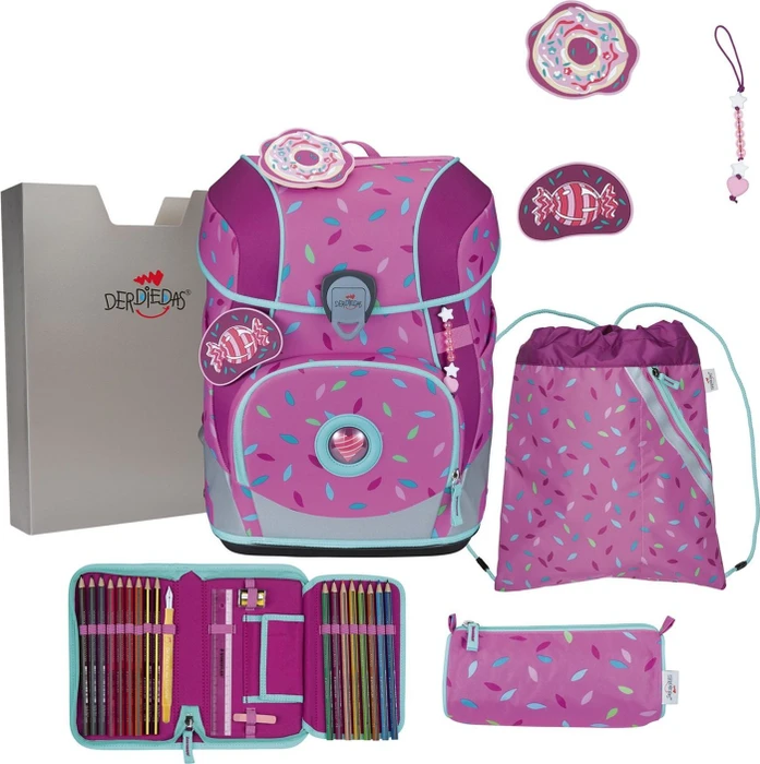 DerDieDas ErgoFlex Tiny Sweet Sprinkles Schultaschen-Set, 5-tlg.