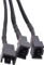 Phobya Molex auf 3-Pin Adapter, sleeved, 30cm, schwarz Vorschaubild