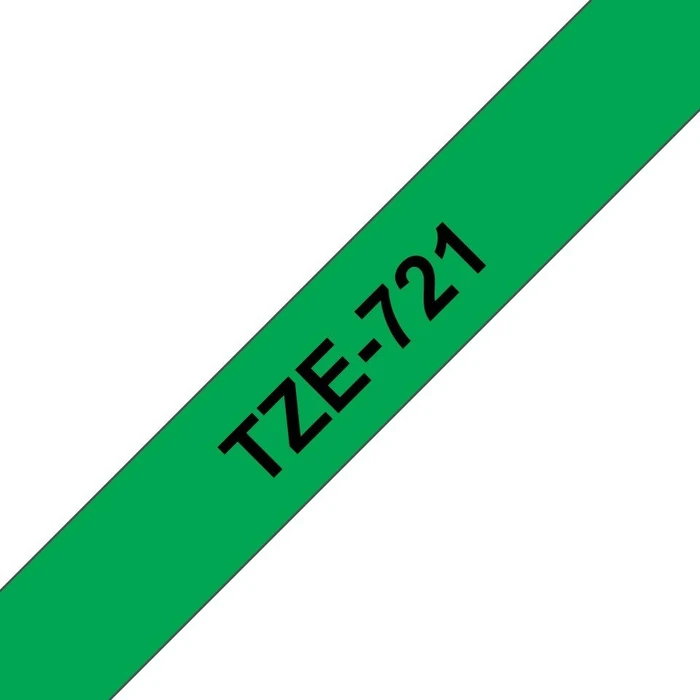 Brother TZe-721 Beschriftungsband, 9mm, grün/schwarz