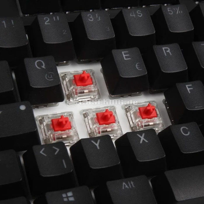 Ducky One RGB PBT schwarz, LEDs RGB, MX RGB RED, USB, DE