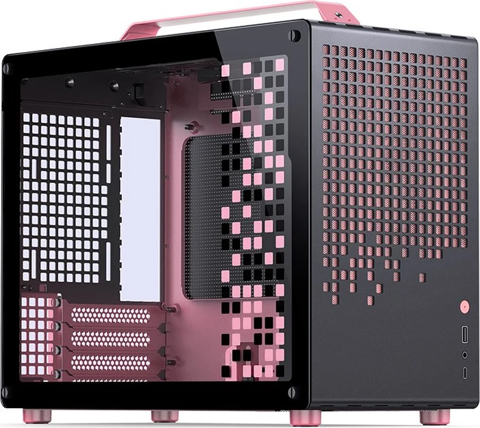 Jonsbo Z20 Pink Black, schwarz/rosa, Glasfenster