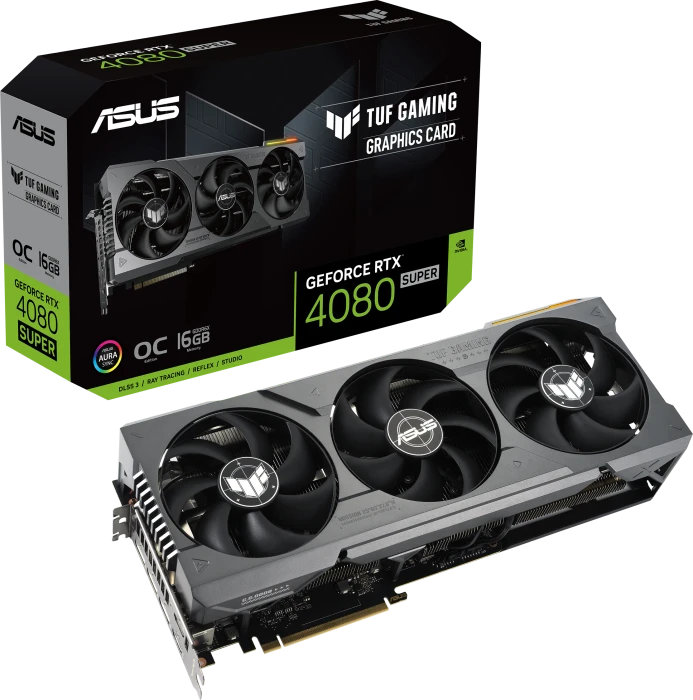 ASUS TUF Gaming GeForce RTX 4080 SUPER OC, TUF-RTX4080S-O16G-GAMING, 16GB GDDR6X, 2x HDMI, 3x DP