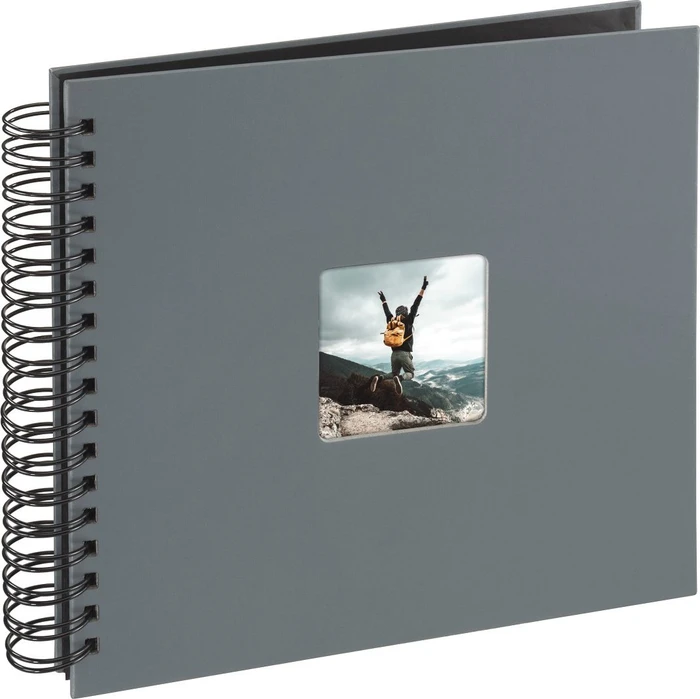 Hama Spiralalbum Fine Art 28x24 / 50 schwarze Seiten grau