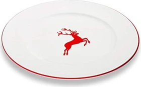Gmundner Keramik Rubinroter Hirsch Speiseteller Gourmet 29cm