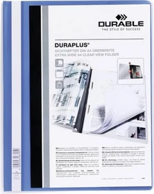 Durable Duraplus Schnellhefter, A4, blau/transparent, 25er-Pack
