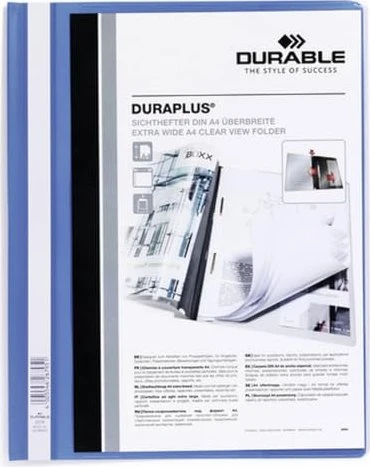 Durable Duraplus Schnellhefter, A4, blau/transparent, 25er-Pack