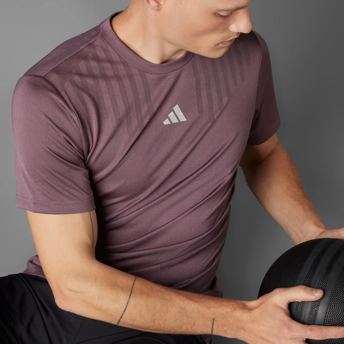 adidas HIIT Airchill Workout Funktionsshirt kurzarm shadow fig (Herren)