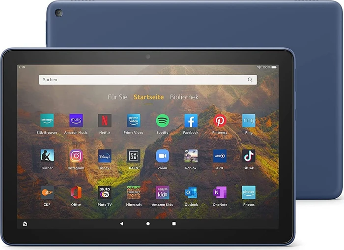 Amazon Fire HD 10 KFTRWI 2021, mit Werbung, blau, 32GB