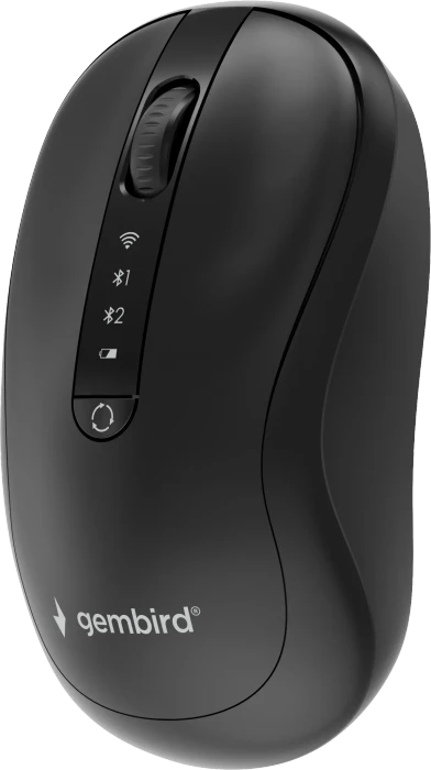 Gembird Dual-Mode 4-Button Wireless Mouse schwarz, USB/Bluetooth