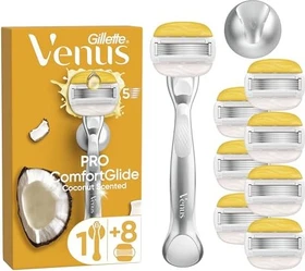 Gillette Venus ComfortGlide Coconut Rasierer + 8 Wechselklingen
