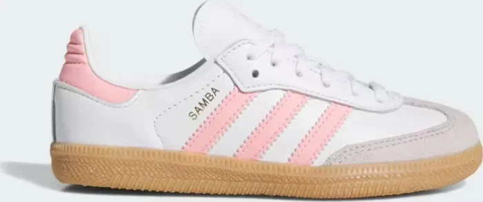 adidas Samba OG cloud white/semi pink spark/gum (Junior)