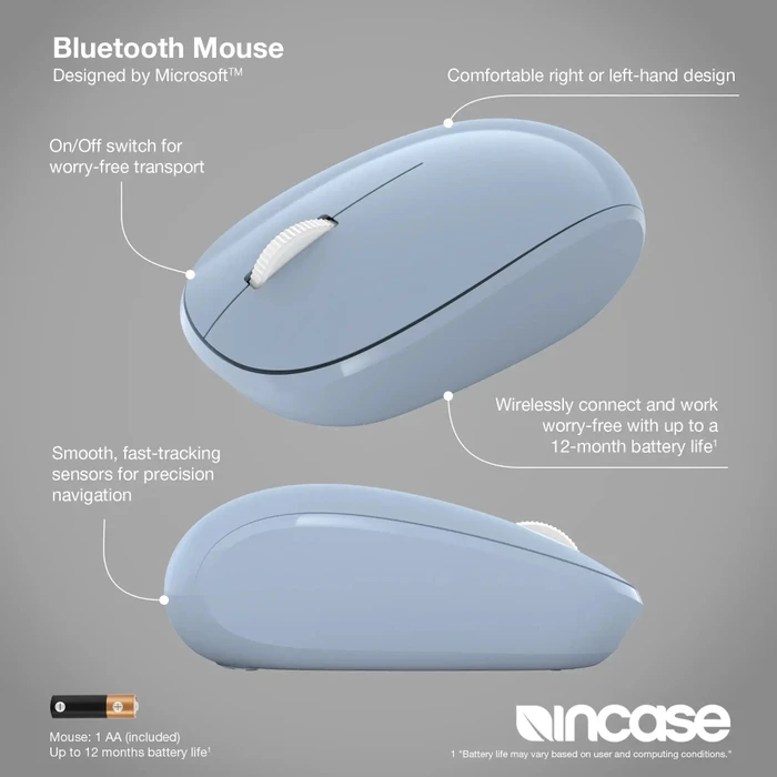 Incase Bluetooth Mouse Pastel Blue, blau, Bluetooth