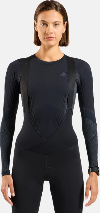 Odlo Zeroweight X-Warm Tights Bib Fahrradhose lang schwarz (Damen)