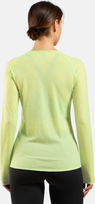 Odlo X-Alp Performance Wool 115 Laufshirt langarm shadow lime melange (Damen)