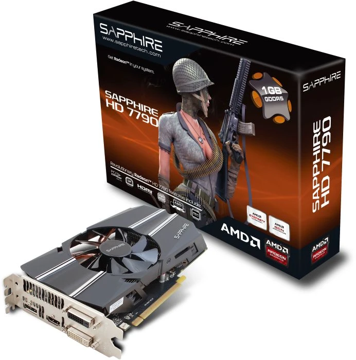 Sapphire Radeon HD 7790, 1GB GDDR5, 2x DVI, HDMI, DP, lite retail