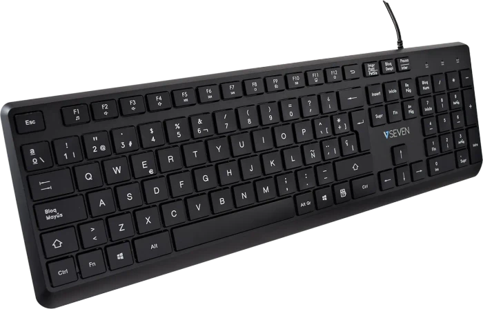 V7 KU350 Pro Tastatur, schwarz, USB, ES