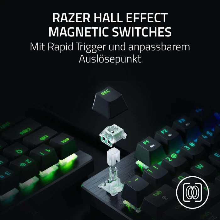 Razer Huntsman V3 HE Magnetic Mini 65% 8KHz, schwarz, LEDs RGB, Hall Effect Magnetic, USB, US