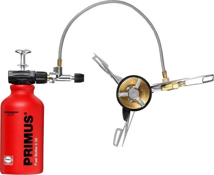 Primus OmniLite Ti mit Brennstoff-Flasche und Transportbeutel Mehrstoff Kocher