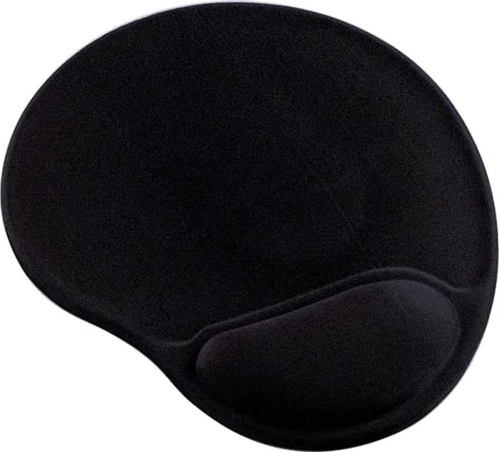 Q-Connect Gel-Mousepad mit Handgelenkauflage, 262x225mm, schwarz