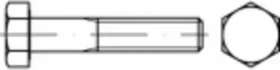 Toolcraft DIN 931 Sechskantschraube, M10x65mm, 50 Stück