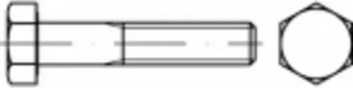 Toolcraft DIN 931 Sechskantschraube, M10x65mm, 50 Stück