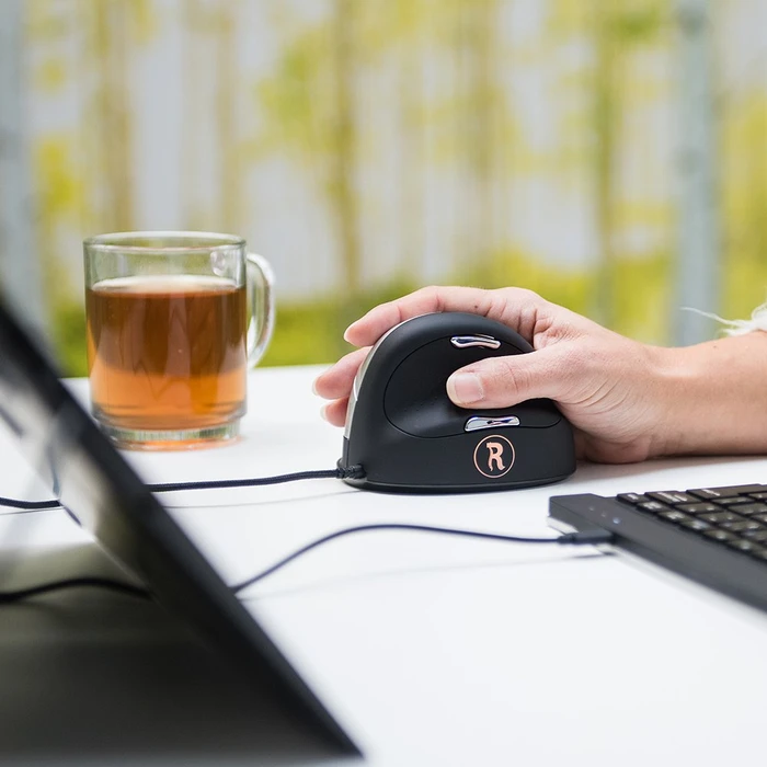 R-Go HE Break Mouse Vertikale Maus mittel, USB