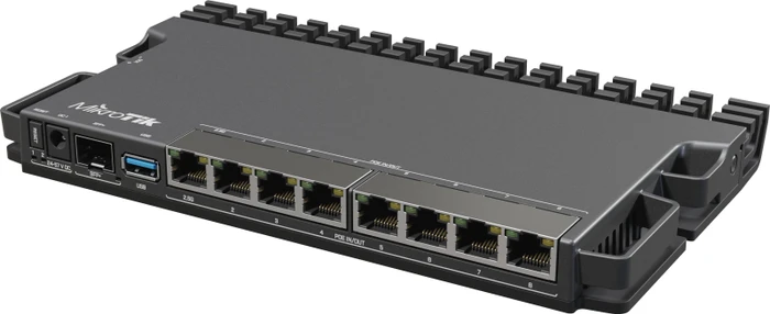 MikroTik RouterBOARD RB5009 Gigabit Router, 8x RJ-45, 1x SFP+, PoE+ PD / PoE+