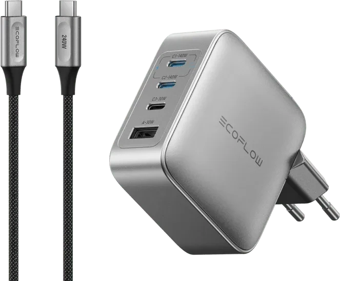 EcoFlow Rapid Pro GaN Charger 140W silber