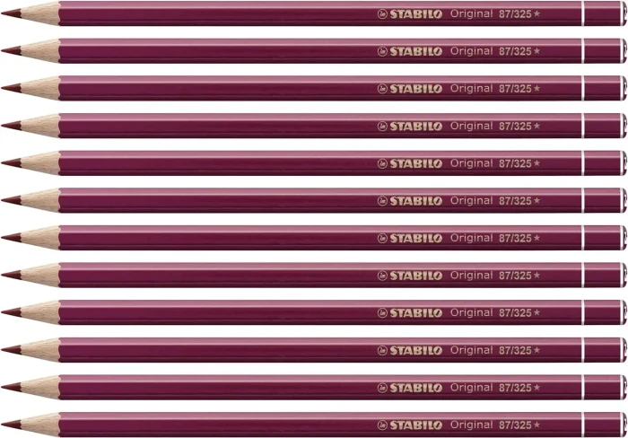 STABILO Original Buntstift karminrot dunkel, 12er-Pack