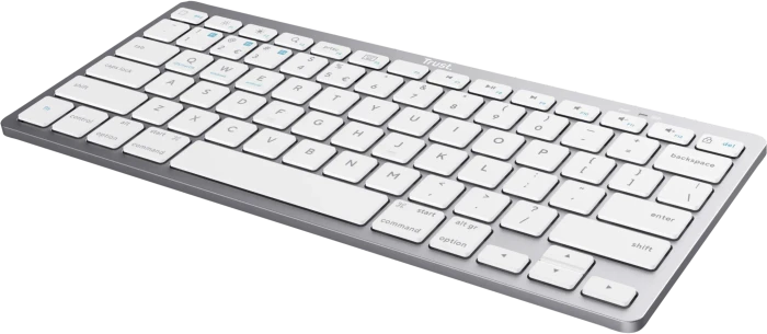 Trust Ultra-thin Wireless Bluetooth Keyboard, silber/weiß, Bluetooth, DE