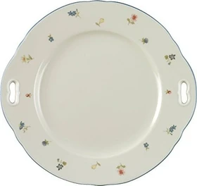 Seltmann Weiden Marie-Luise Streublume Rand 30308 Kuchenplatte mit Griff 27.1cm blauer