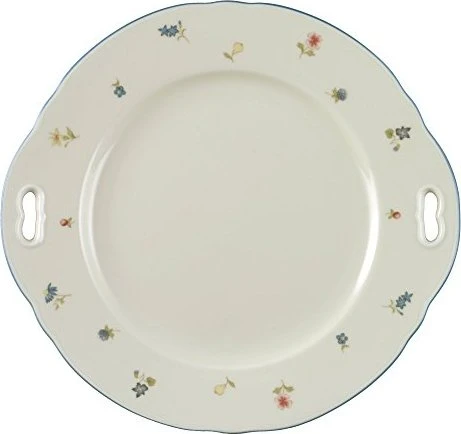 Seltmann Weiden Marie-Luise Streublume Rand 30308 Kuchenplatte mit Griff 27.1cm blauer