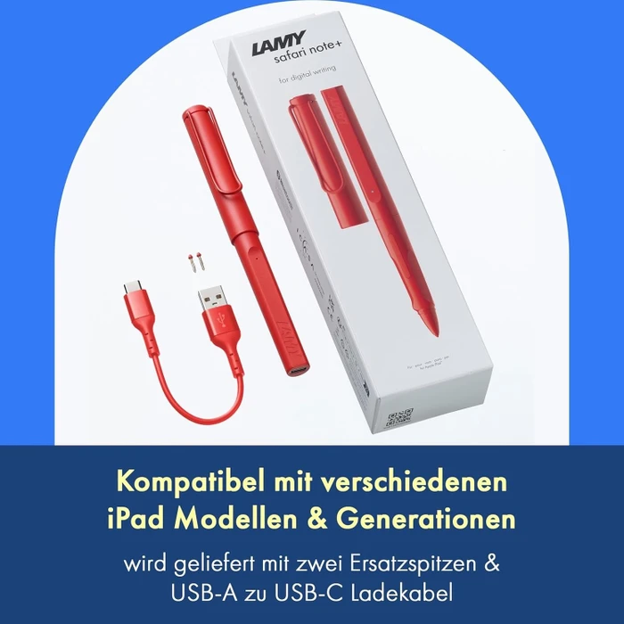 Lamy safari note+ red für Apple iPad, rot