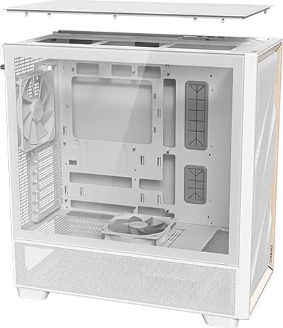 Antec Flux, weiß/braun, Glasfenster