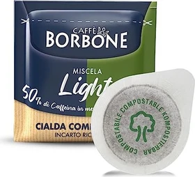 Caffè Borbone ESE Pads Light 50% Blau & 50% DEK Kaffeepads,    50 Stück